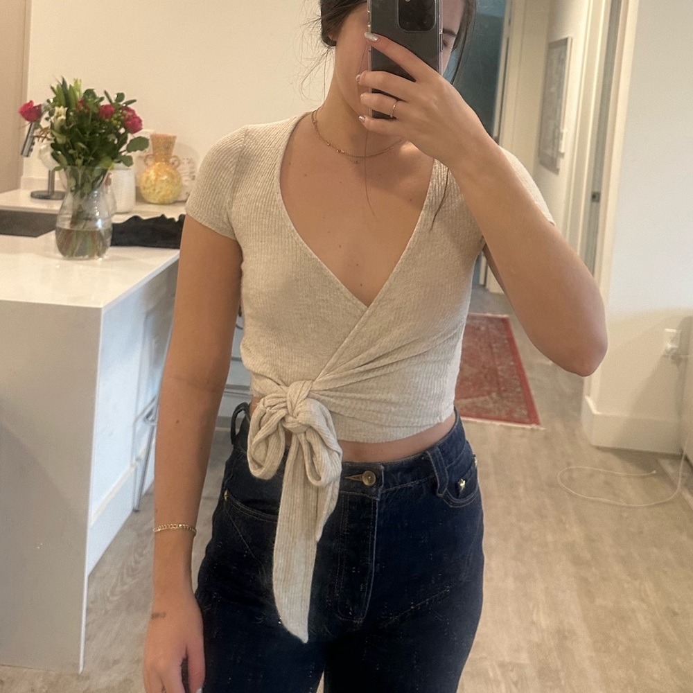 Project Social T Urban Outfitters wrap top
